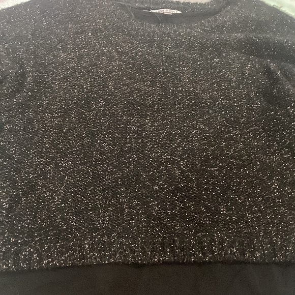 Jennifer Lopez Glitter Knit 3/4 Sleeve Sweater w/ Sheer Underlayer size XS NWOT - Picture 4 of 8